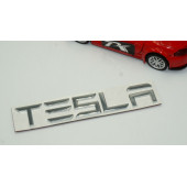 Tesla Model 3 Y S X Series Bagaj Krom Metal 3M 3D Yazı Logo Orjinal Ürün - 5