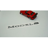 Tesla Model S Bagaj 3M 3D Parlak Gümüş Yazı Orjinal Ürün thumbnail 2