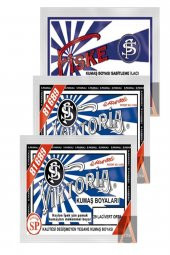 Viktoria Orta Lacivert Kumaş Boyası 2 Pkt + 1 Pkt Sabitleyici Fiske - 1