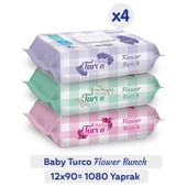 Baby Turco Flower Bunch Islak Havlu 12x90 (1080 Yaprak) - 1