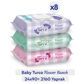 Baby Turco Flower Bunch Islak Havlu 24x90 (2160 Yaprak) - 1