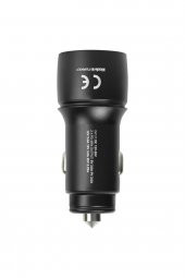 45W PD Ultra Hızlı 2x Type-C Girişli Araç Içi Çakmaklık Şarj Adaptörü, CC45 Araç Şarj Başlığı - 4