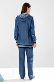 PANTOLON TUNİK İKİLİ LYOCELL KOT KOT TAKIM - Lyocell Koyu Mavi - 2