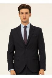 Normal Bel Slim Fit Lacivert Erkek Takım Elbise Tk1020200159 - 2