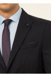 Normal Bel Slim Fit Lacivert Erkek Takım Elbise Tk1020200159 - 3