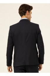 Normal Bel Slim Fit Lacivert Erkek Takım Elbise Tk1020200159 - 4