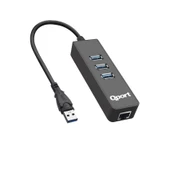 QPORT Q-U3G USB 3.0 ÇOKLAYICI/GIGABIT ADAPTÖR - 3