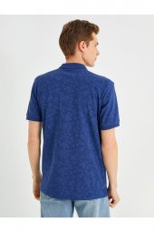 Slim Fit Desenli Polo Yaka Tişört - 4