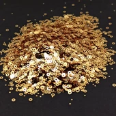 SÜSLEME PULU ORTASI DELİK GLİTTER TAKI VE TEKSTİL DİKİLEBİLİR  3 MM SÜSLEME PULU SET 120 GRAM - 5