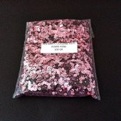 SÜSLEME PULU ORTASI DELİK GLİTTER TAKI VE TEKSTİL DİKİLEBİLİR SÜSLEME PULU 3 MM PEMBE 100 GR - 1