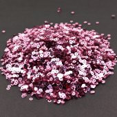 SÜSLEME PULU ORTASI DELİK GLİTTER TAKI VE TEKSTİL DİKİLEBİLİR SÜSLEME PULU 3 MM PEMBE 100 GR - 3