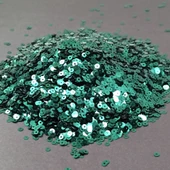 SÜSLEME PULU ORTASI DELİK GLİTTER TAKI VE TEKSTİL DİKİLEBİLİR SÜSLEME PULU 3 MM ZÜMRÜT YEŞİLİ 100 GR - 2