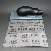 MIRKA HANDSANDİNG ZIMPARA EL TAKOZU VE CIRTLI TEL ELEK ZIMPARA SET ( 80-120-180 KUM ) 70 X 198 MM - 1