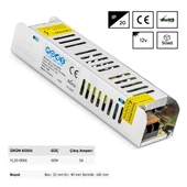 Noas 12V 5A Slım Kasa Led Trafo YL20-0060 - 1