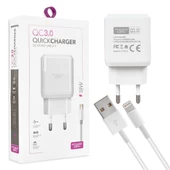 POWERWAY QCL30 HIZLI 3000 MA 18W LIGHTNING ŞARJ KAFA BAŞLIK ADAPTÖRÜ - 1
