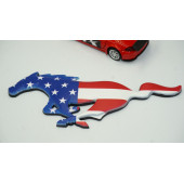 Ford Mustang Shelby GT Koşan At Bagaj Kapağı Amerikan Bayrak 3M Metal Logo - 3