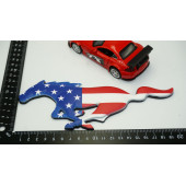 Ford Mustang Shelby GT Koşan At Bagaj Kapağı Amerikan Bayrak 3M Metal Logo - 5
