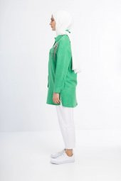 TAŞLI TUNİK GÖMLEK - Benetton Yeşil - 2