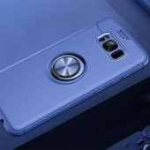 Samsung Galaxy S8 Plus Uyumlu Kılıf Kamera Korumalı Renkli Yüzüklü Standlı Koruyucu Kapak - 1