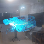 Şeffaf Ters Projeksiyon hologram filmi (152X100mm) - 5