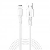 HEPU HP-424 Mild USB - iPh Lightning QC3.0 3.1A Şarj Kablosu 30cm Beyaz - 2