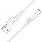 HEPU HP-424 Mild USB - iPh Lightning QC3.0 3.1A Şarj Kablosu 30cm Beyaz - 4
