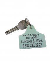 Küpe Şeklinde Anahtarlık Beyaz 50 Adet - 1