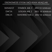Clio, Symbol, Dacia Sandero, Logan için Ayna Sinyali Beyaz- Sağ - 2
