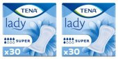 Tena Lady Süper 5 damla Kadın Mesane Pedi 30lu 2 paket / 60 adet - 1