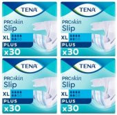 Tena Proskin Slip Plus 6 damla Ekstra Büyük Boy Xlarge Belbantlı Hasta Bezi 30lu 4 paket / 120 adet - 1