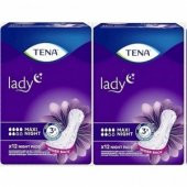 Tena Lady Maxi Night 6 damla Kadın Mesane Pedi 12li 2 paket / 24 adet - 1