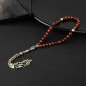 Hessonit Lal Doğal Taş Tesbih 33lük - 6mm - 4