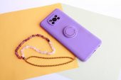 Ametist, Pembe Kuvars Doğal Taş İkili Telefon İpi - 2
