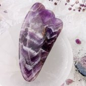 Ametist Taşı Gua Sha Yüz Masaj Taşı Kaz Ayaklı - 3