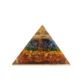 Çakra Doğal Taş Organit Piramit - 9cm - 4