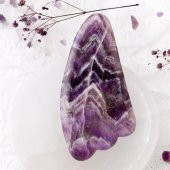 Ametist Taşı Gua Sha Yüz Masaj Taşı Kaz Ayaklı - 7