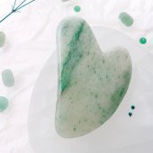 Aventurin Taşı Gua Sha Yüz Masaj Taşı Kalpli - 11