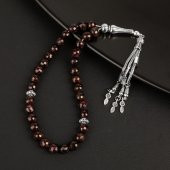 Bordo Granat Lal Doğal Taş Tesbih 33lük - 8mm - 4