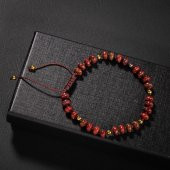 Dragon Jasper-Hematit Doğal Taş Erkek Tasarım Bileklik - 3