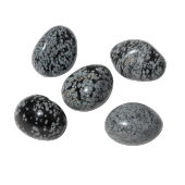 Karlı Obsidyen Doğal Taş Tımbıl El Taşı - 4