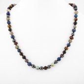 Öğrenci Kolyesi Doğal Taş 6mm Düğümlü Kolye - 1