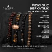 Fiziki Güç Şefkat Doğal Taş Erkek Bileklik Seti - 9