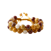 Jasper 8mm Çift Sıra Makrome Doğal Taş Bileklik - 3