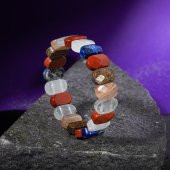Yay Burcu Bileklik Ay Taşı, Bronzit, Güneş Taşı, Jasper, Lapis Lazuli, Selenit - 4