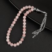 Pembe Kuvars (Gül Kuvars) Doğal Taş Tesbih 33lük - 8mm - 2