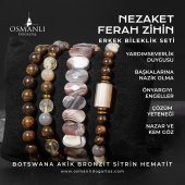 Nezaket Ferah Zihin Doğal Taş Erkek Bileklik Seti - 1