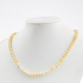 Aragonit 6 mm Dizi Doğal Taş Kolye - 1