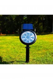 18w Led Solar Kazıklı Çim Armatür Cata Güneş Enerjili Çim Lambası Bahçe Aydınlatma 6500K Beyaz Işık thumbnail 1