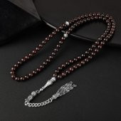 Bordo Granat Lal Doğal Taş Tesbih 99luk - 6mm - 1