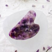 Ametist Taşı Gua Sha Yüz Masaj Taşı Kalpli - 10
